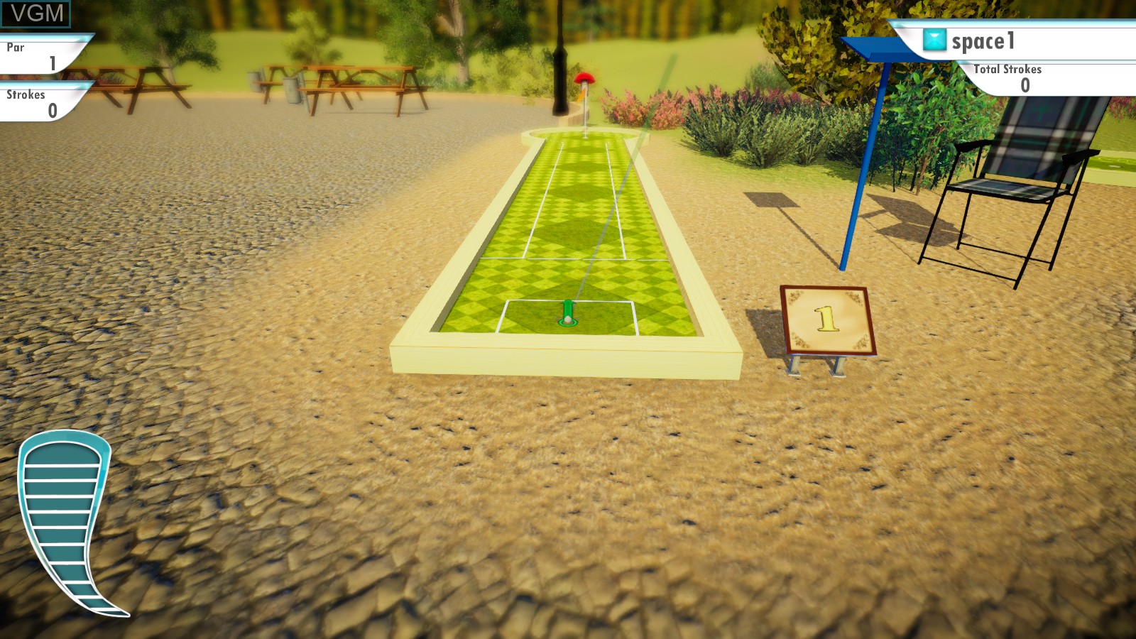In-game screen of the game 3D Mini golf on Switch