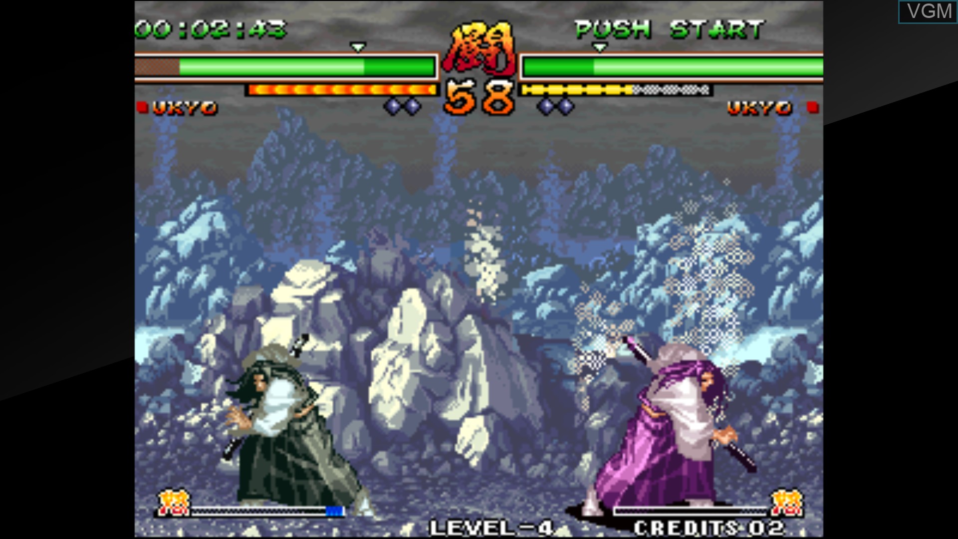 In-game screen of the game ACA NEOGEO SAMURAI SHODOWN V SPECIAL on Switch