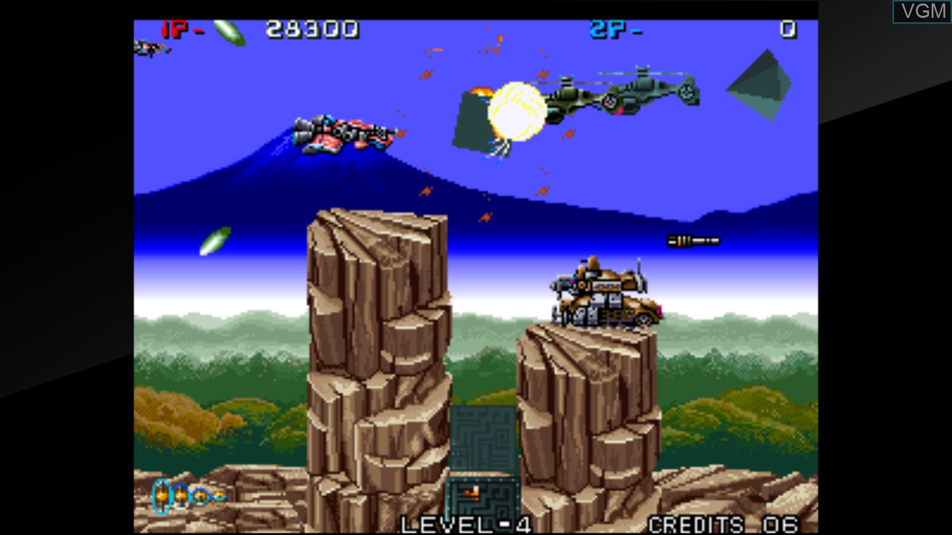 In-game screen of the game ACA NEOGEO ZED BLADE on Switch