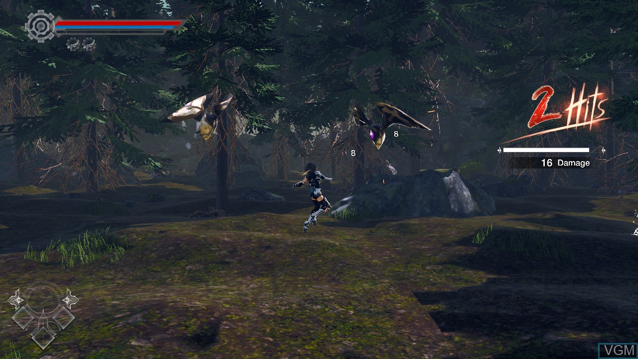 In-game screen of the game AeternoBlade II on Switch