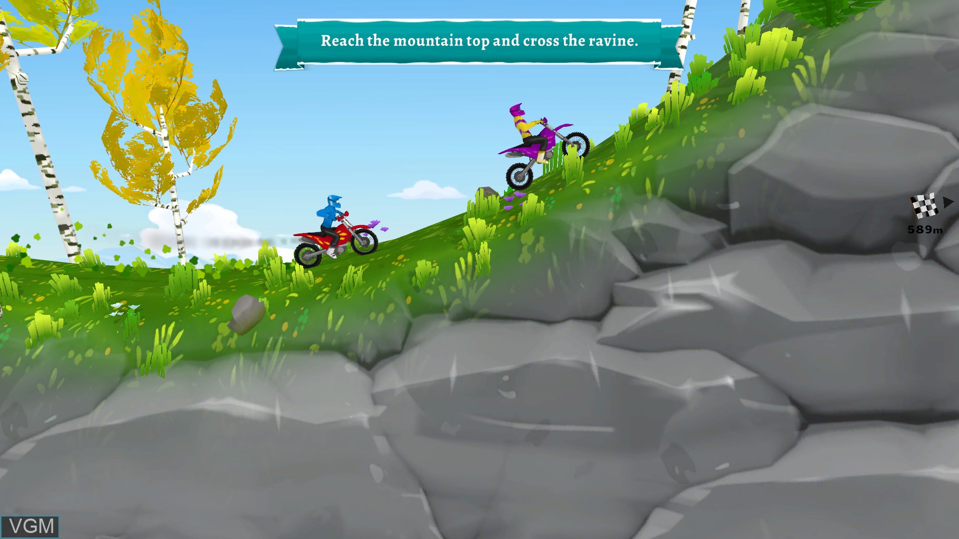 In-game screen of the game Airborne Motocross on Switch