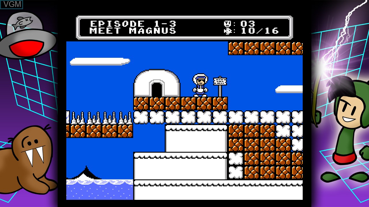 In-game screen of the game Alfonzo's Arctic Adventure on Switch