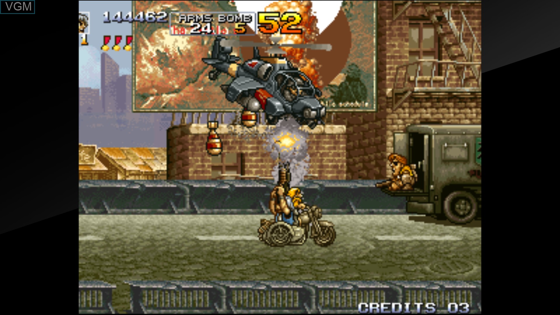 In-game screen of the game ACA NEOGEO METAL SLUG 4 on Switch