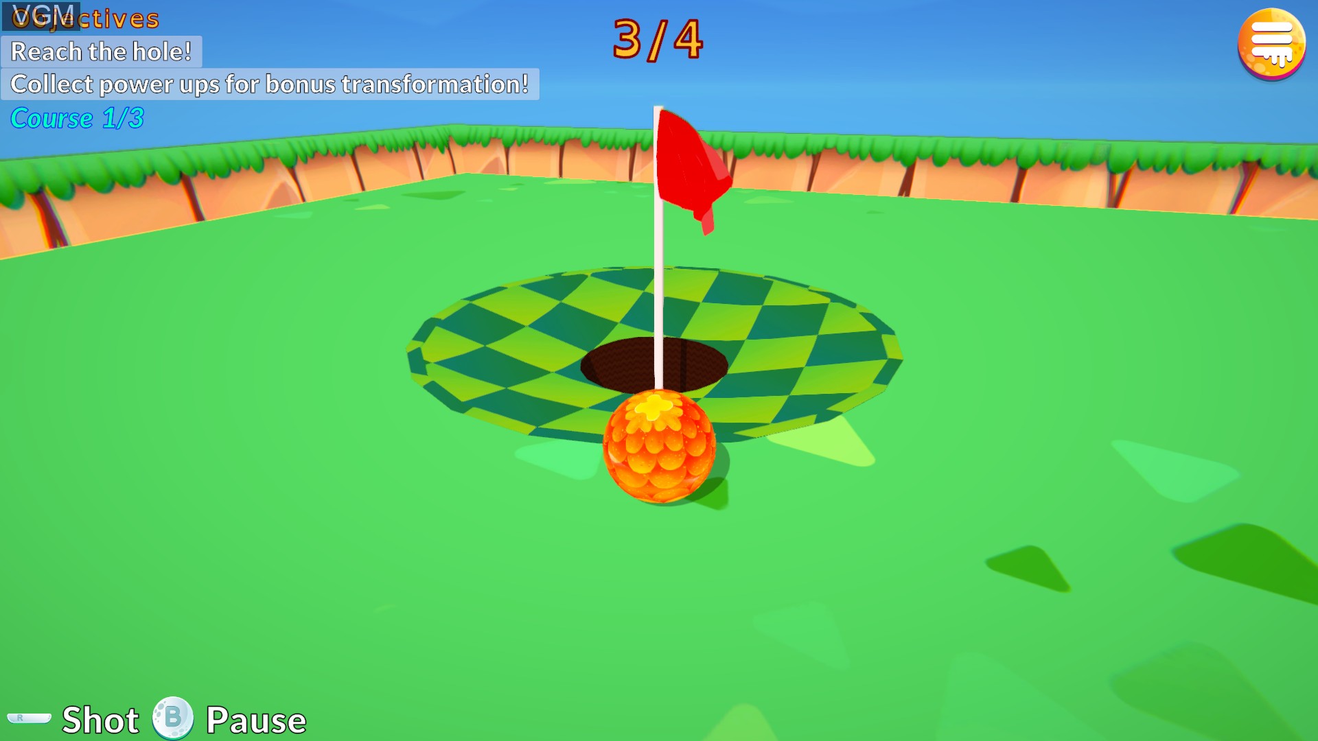 In-game screen of the game Animal Golf - Battle Race on Switch