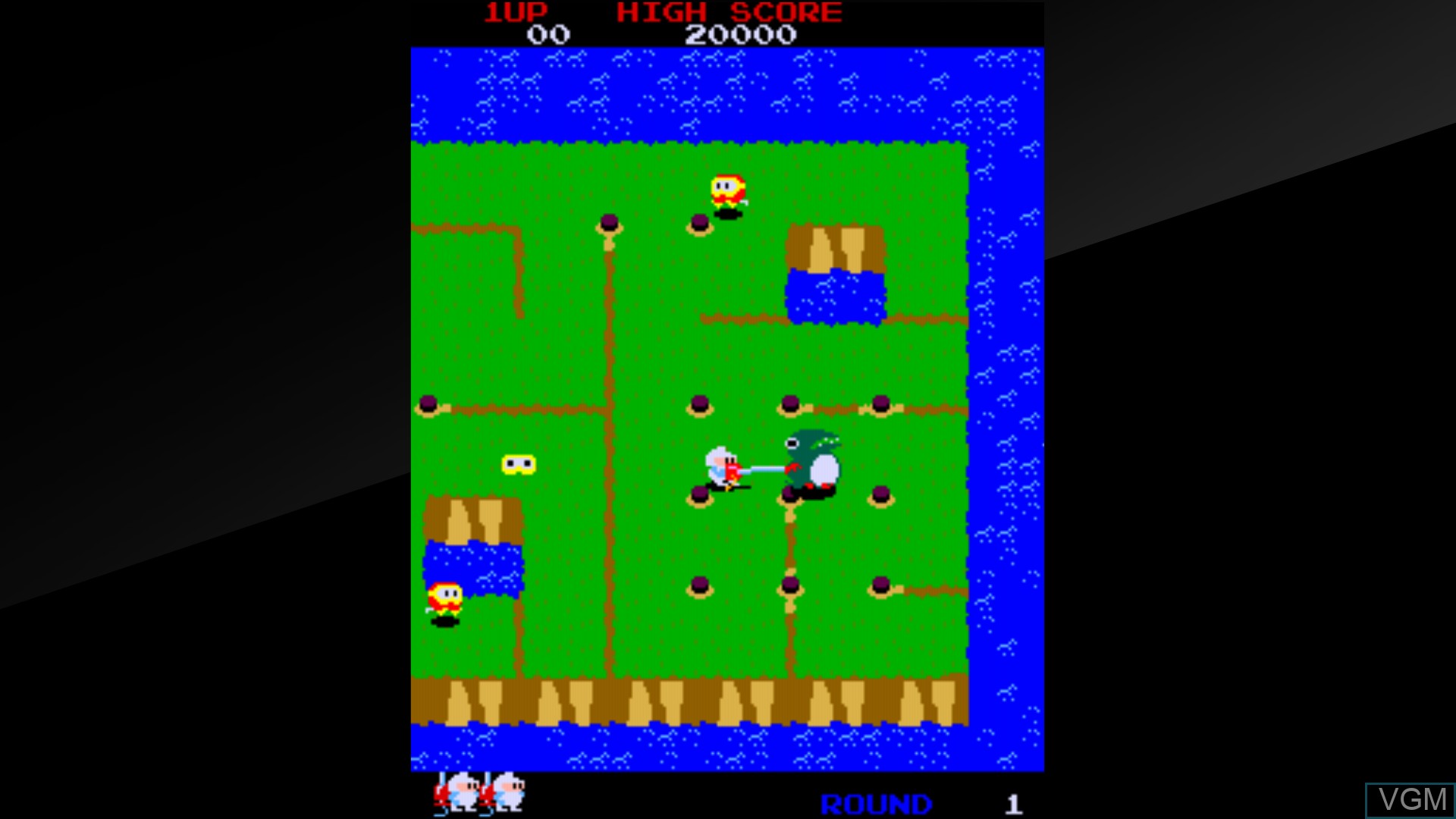 In-game screen of the game Arcade Archives DIG DUG II on Switch
