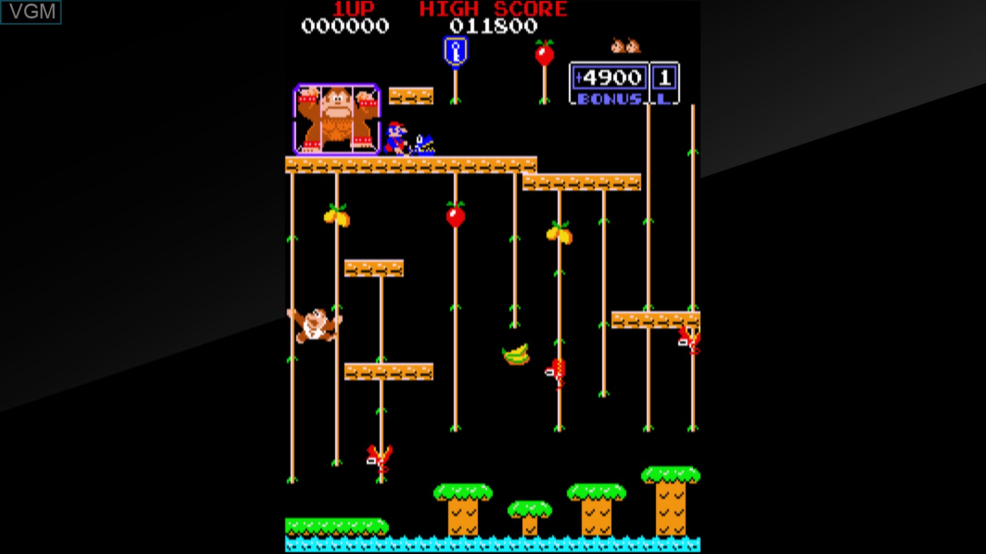 In-game screen of the game Arcade Archives DONKEY KONG JR on Switch