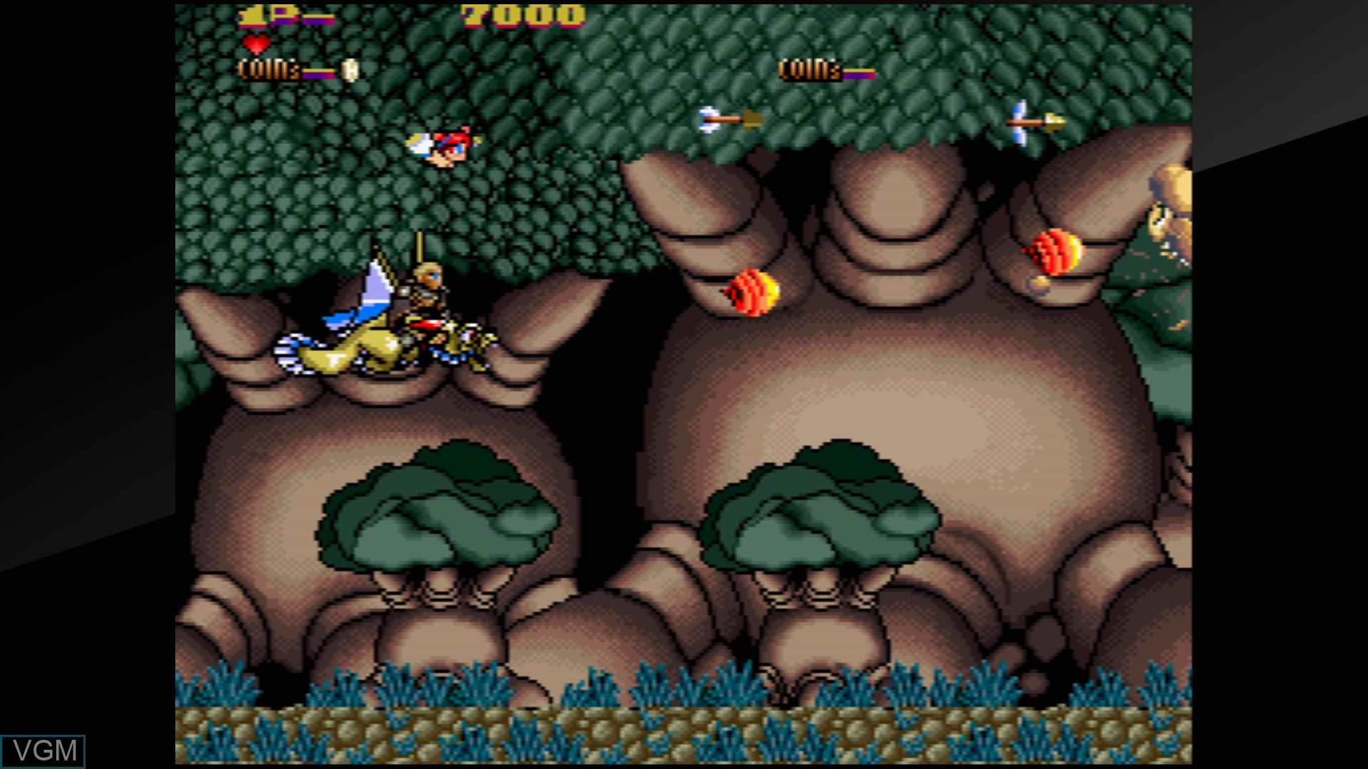 In-game screen of the game Arcade Archives BLACK HEART on Switch