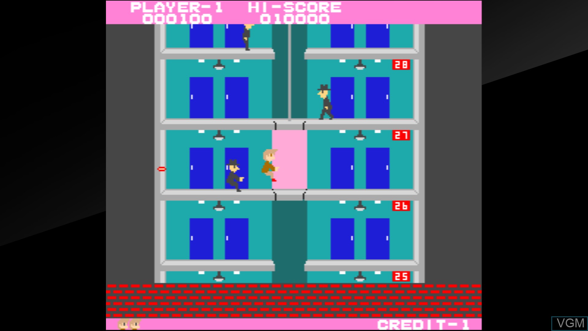 In-game screen of the game Arcade Archives ELEVATOR ACTION on Switch