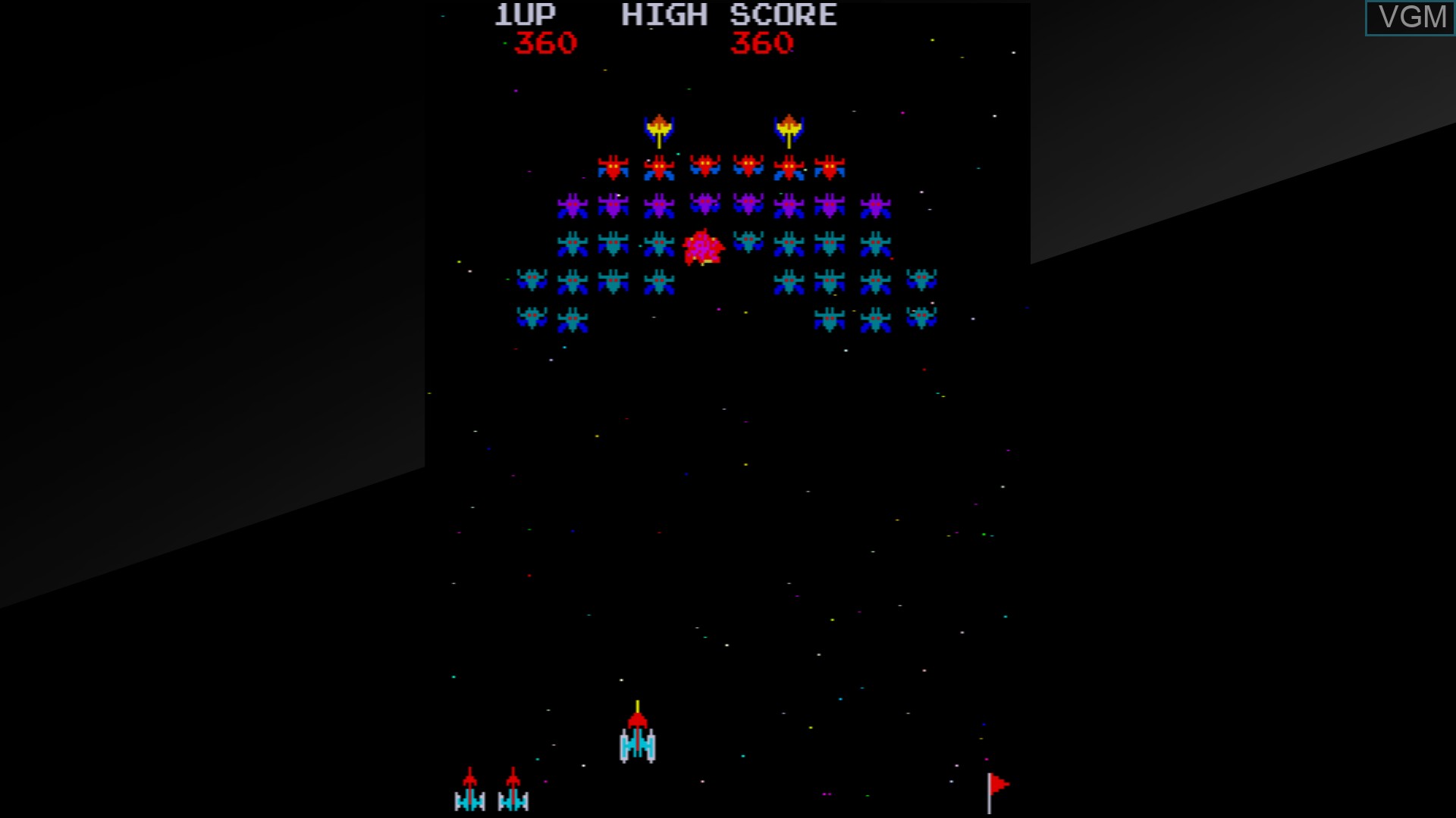 In-game screen of the game Arcade Archives GALAXIAN on Switch