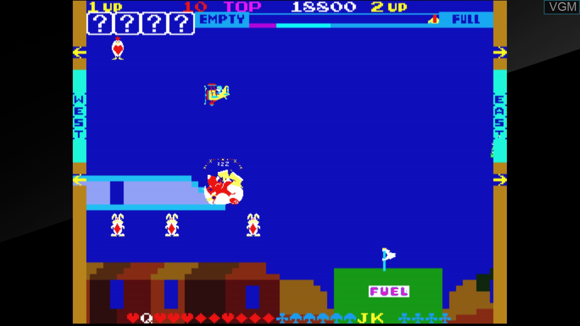 In-game screen of the game Arcade Archives Sky Skipper on Switch