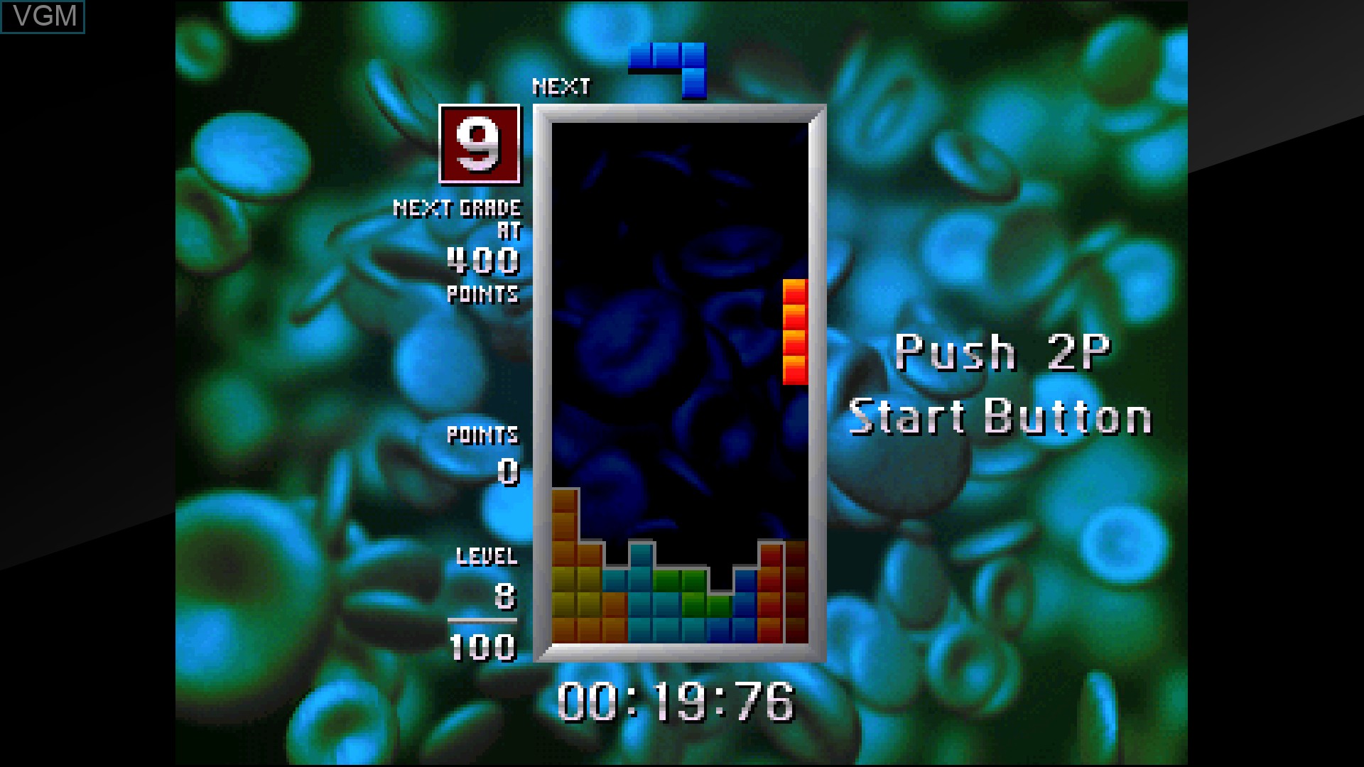 In-game screen of the game Arcade Archives TETRIS THE GRAND MASTER on Switch