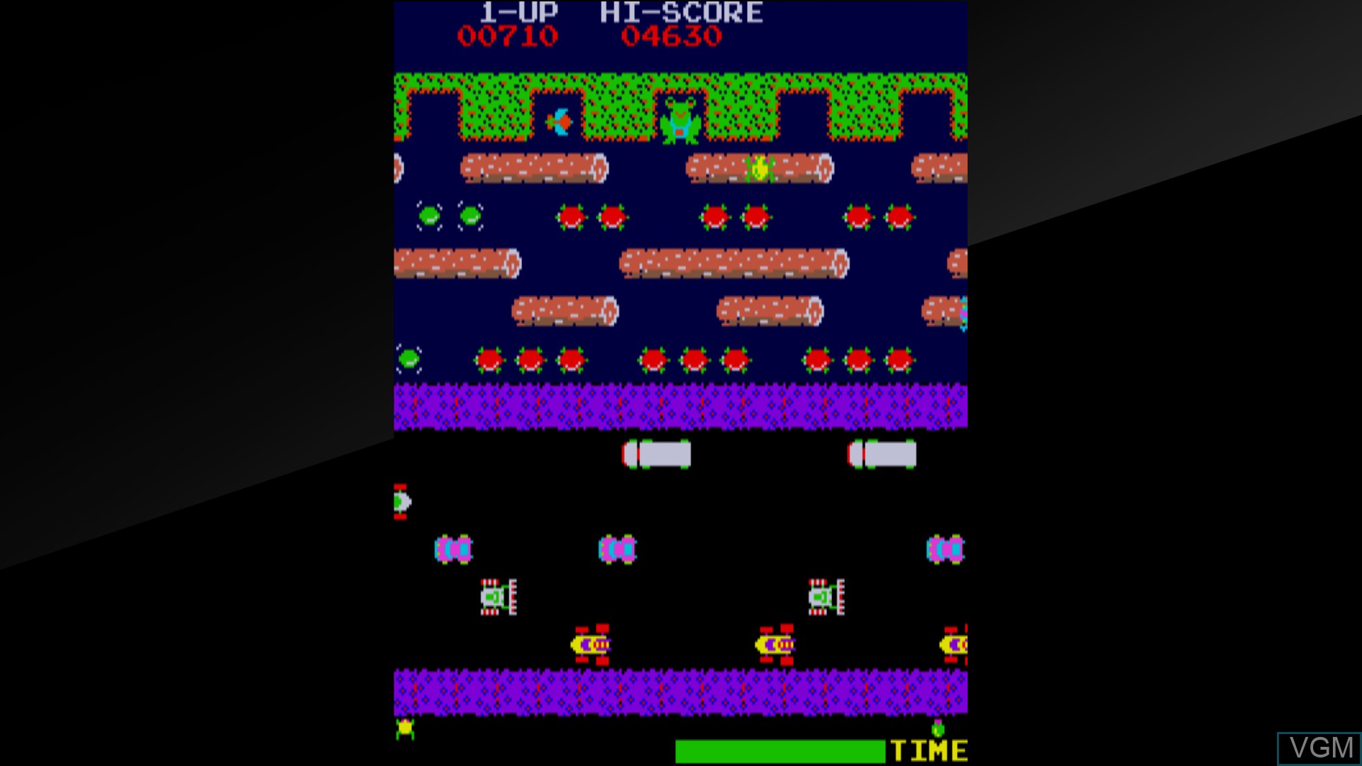 In-game screen of the game Arcade Archives FROGGER on Switch