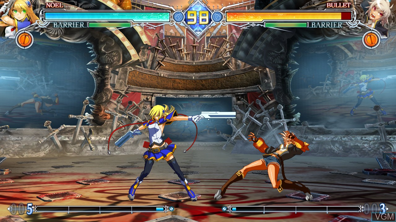 In-game screen of the game BLAZBLUE CENTRALFICTION Special Edition on Switch