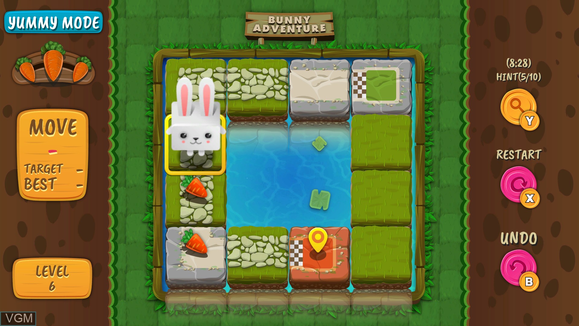 In-game screen of the game Bunny Adventure on Switch