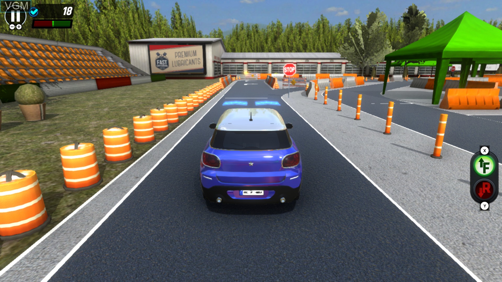 In-game screen of the game Car Driving School Simulator on Switch