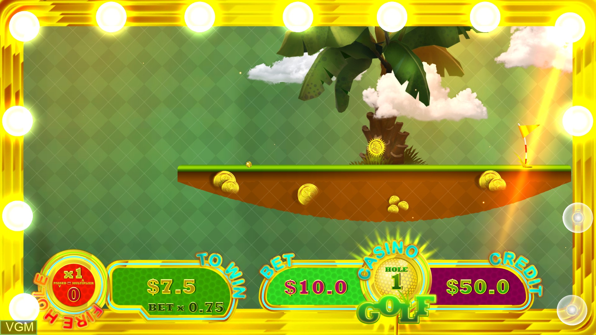 In-game screen of the game Casino GOLF on Switch