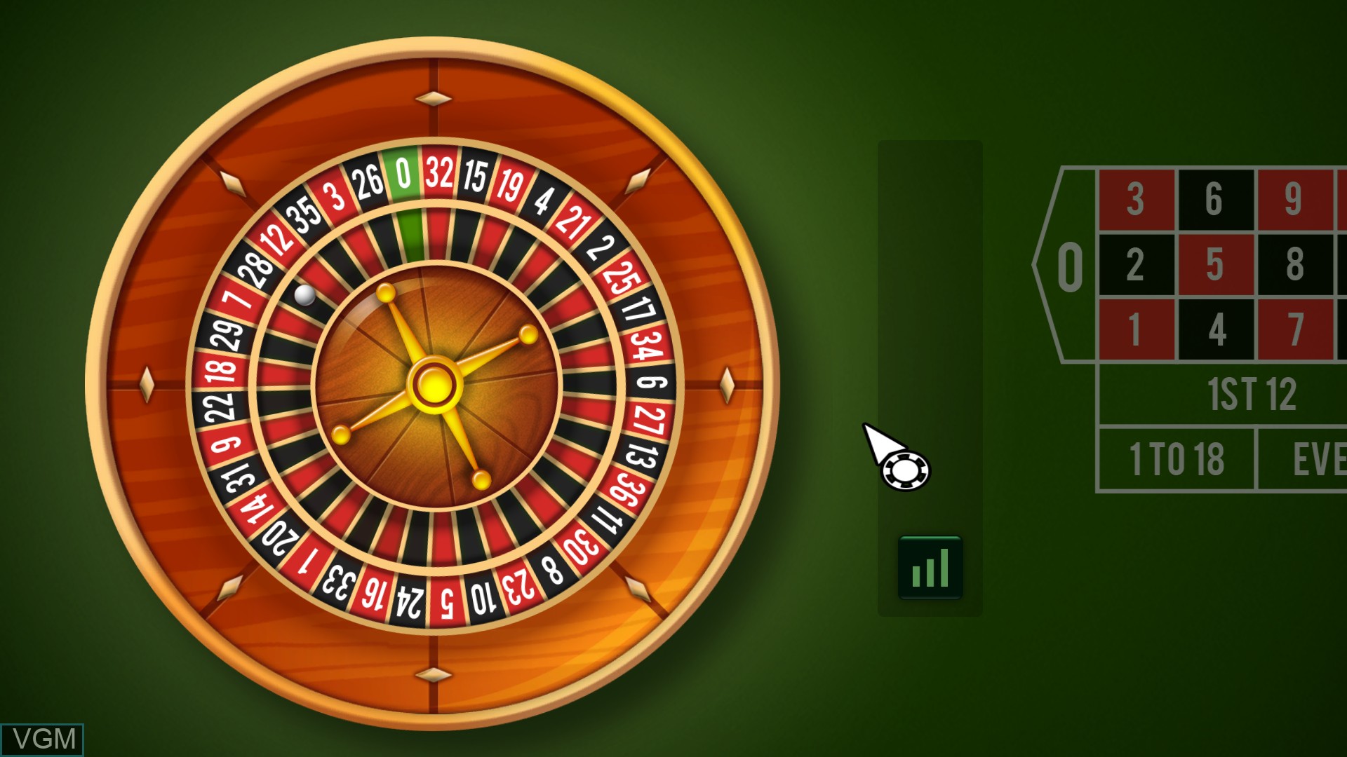 In-game screen of the game Casino Roulette Royal on Switch
