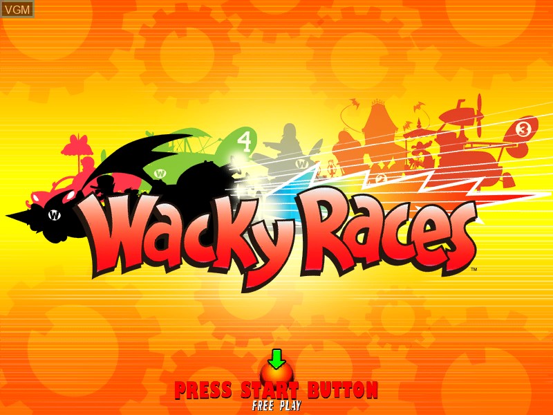 Title screen of the game Wacky Races on Arcade PC