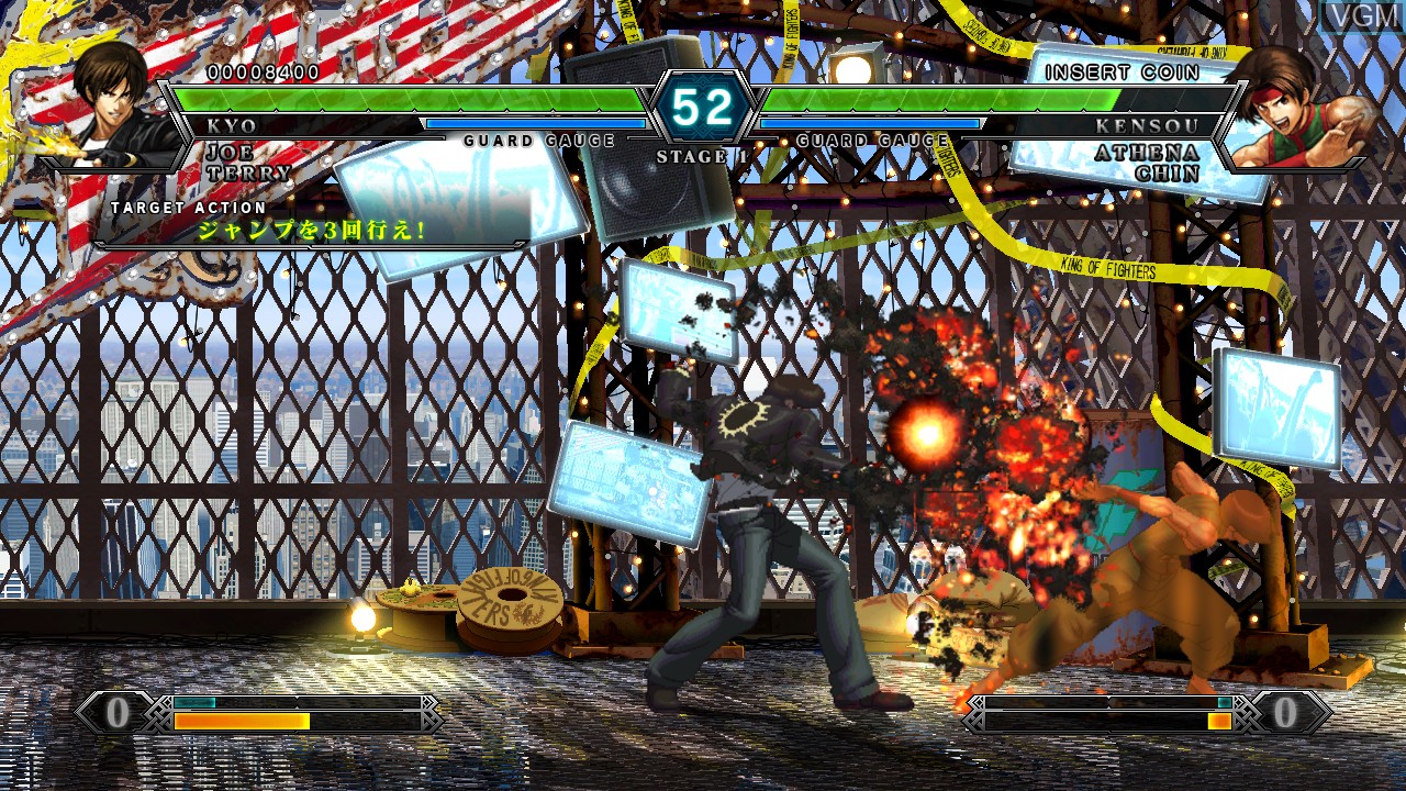 In-game screen of the game King of Fighters XIII, The on Arcade PC