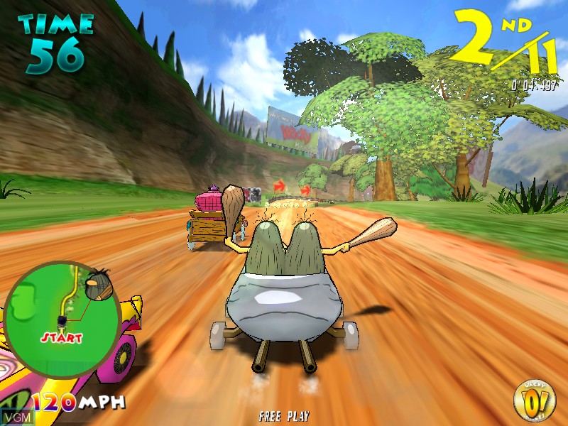 In-game screen of the game Wacky Races on Arcade PC