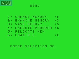 Title screen of the game Assemble on Tandy MC10