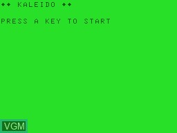Title screen of the game Kaleido on Tandy MC10
