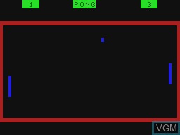 In-game screen of the game Pong on Tandy MC10