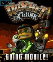 Title screen of the game Ratchet & Clank - Going Mobile! on Mobile phone