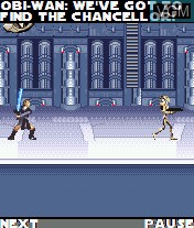 In-game screen of the game Star Wars - Revenge of The Sith on Mobile phone