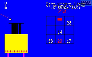 In-game screen of the game Carre Magique on Thomson MO5