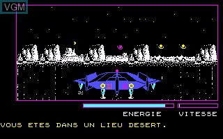 In-game screen of the game Planete Inconnue, La on Thomson MO5