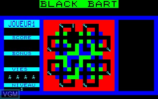 In-game screen of the game Black Bart on Thomson TO7