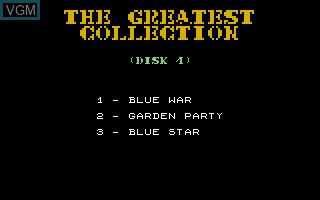 Title screen of the game Greatest Collection Disk 1 on Thomson TO8