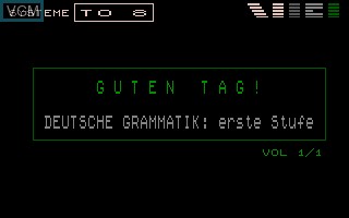 Title screen of the game Guten Tag! - Deutsche Grammatik - erste stufe on Thomson TO8