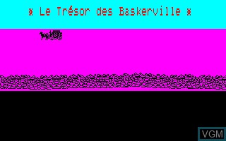 Title screen of the game Tresor des Baskerville, Le on Thomson TO8