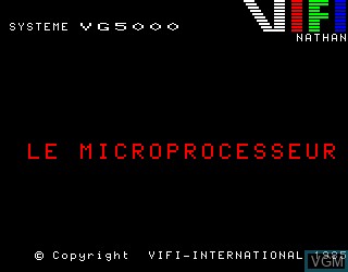 Title screen of the game Microprocesseur, Le on Philips VG5000