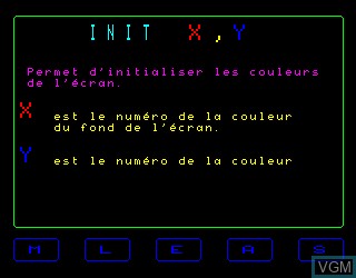 In-game screen of the game Decouverte du Basic 1 on Philips VG5000