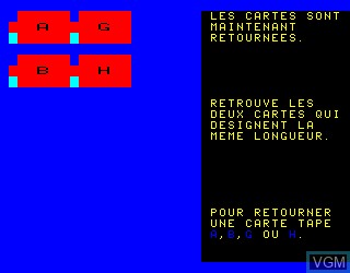 In-game screen of the game Système Métrique on Philips VG5000
