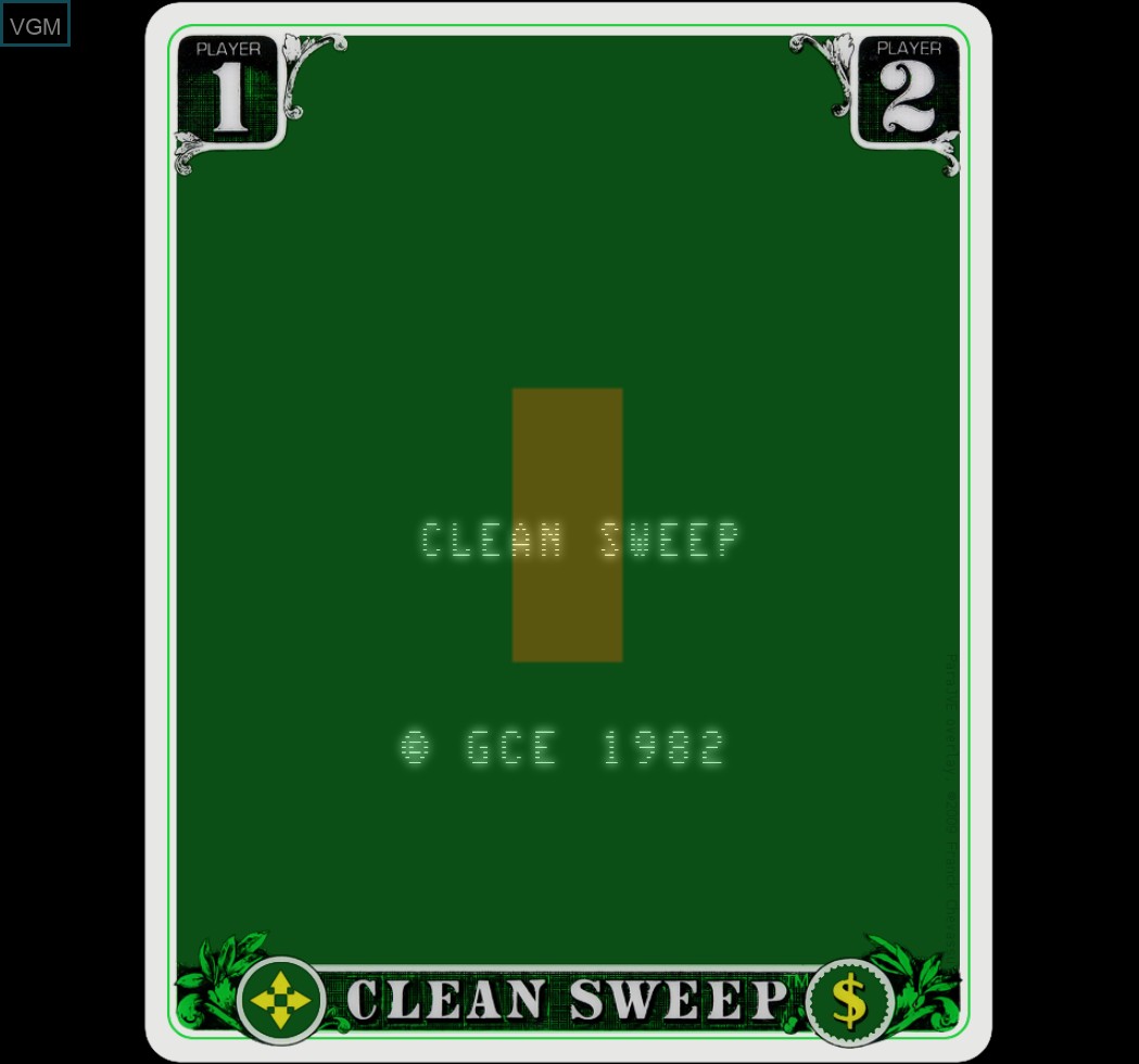 Title screen of the game Clean Sweep on MB Vectrex