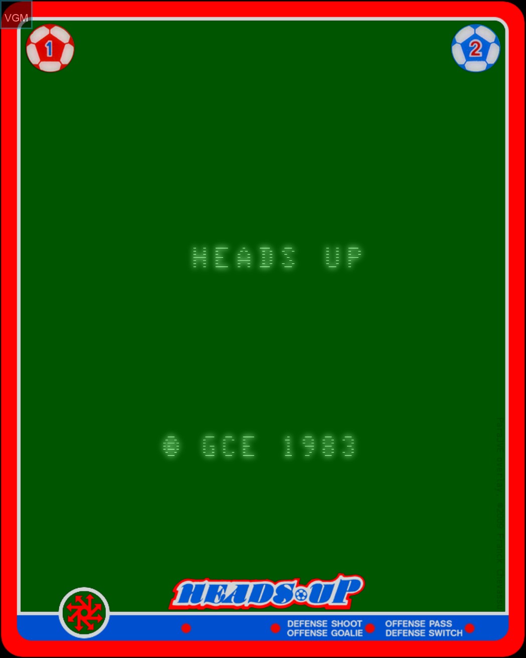 Title screen of the game Heads-Up on MB Vectrex