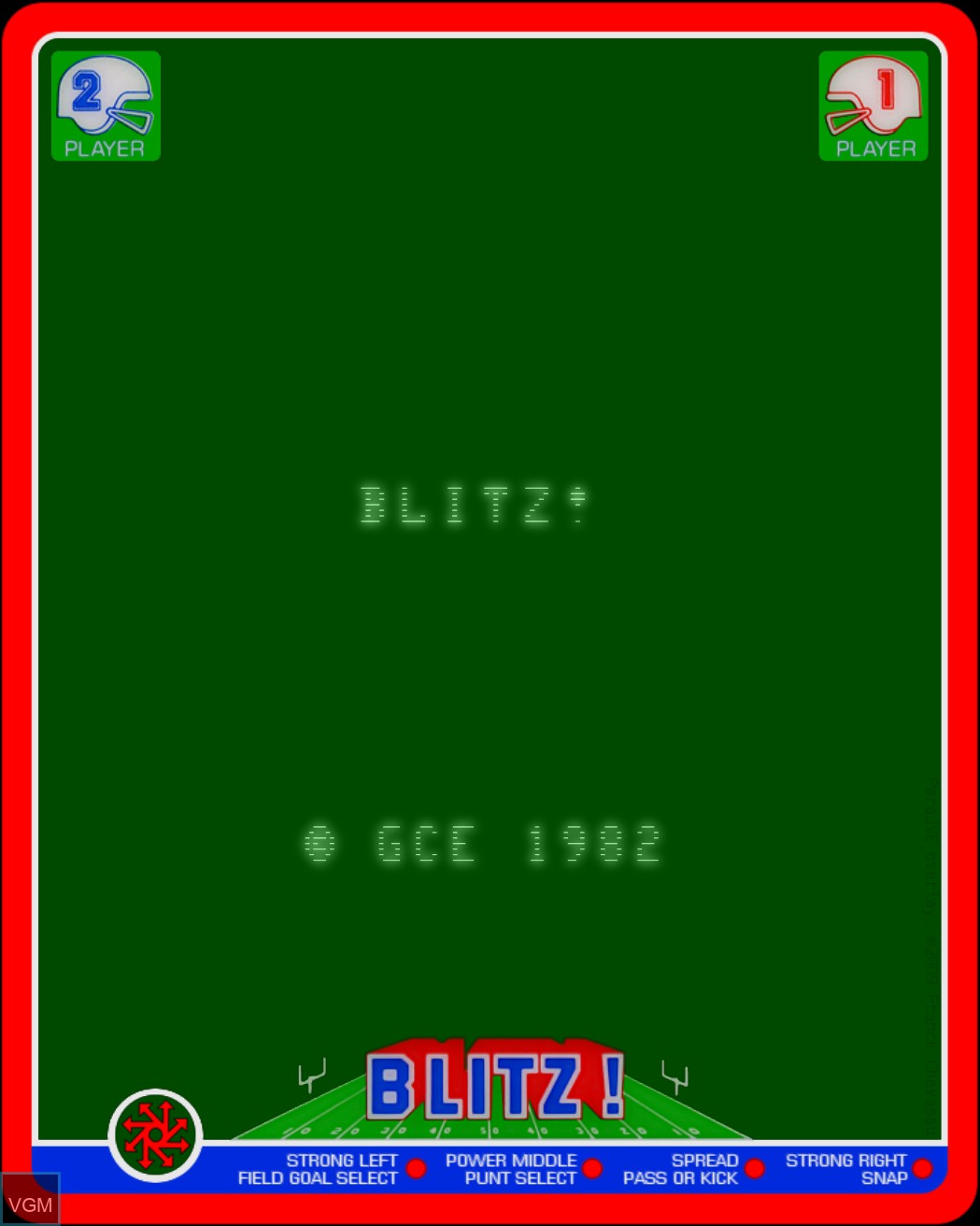 Title screen of the game Blitz! on MB Vectrex