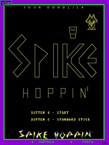 Title screen of the game Spike Hoppin' by John Dondzila on MB Vectrex