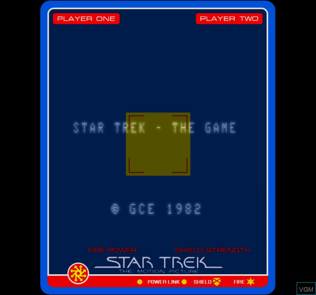 Title screen of the game Star Trek - The Motion Picture on MB Vectrex