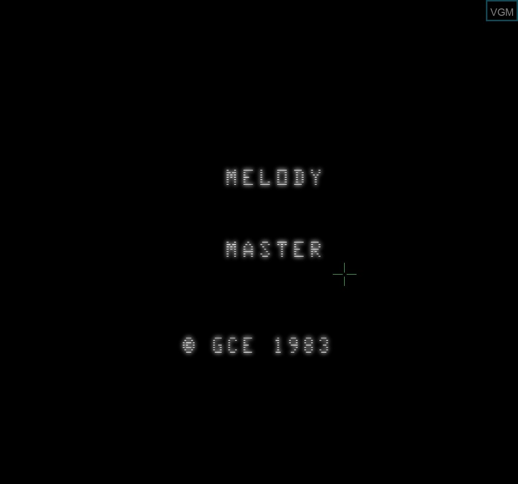 Title screen of the game Melody Master on MB Vectrex