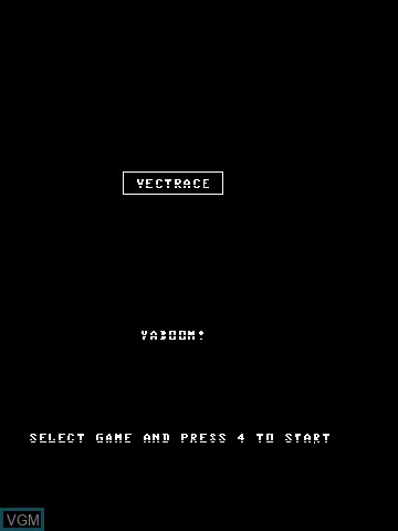Menu screen of the game Ronen's Game Cart on MB Vectrex