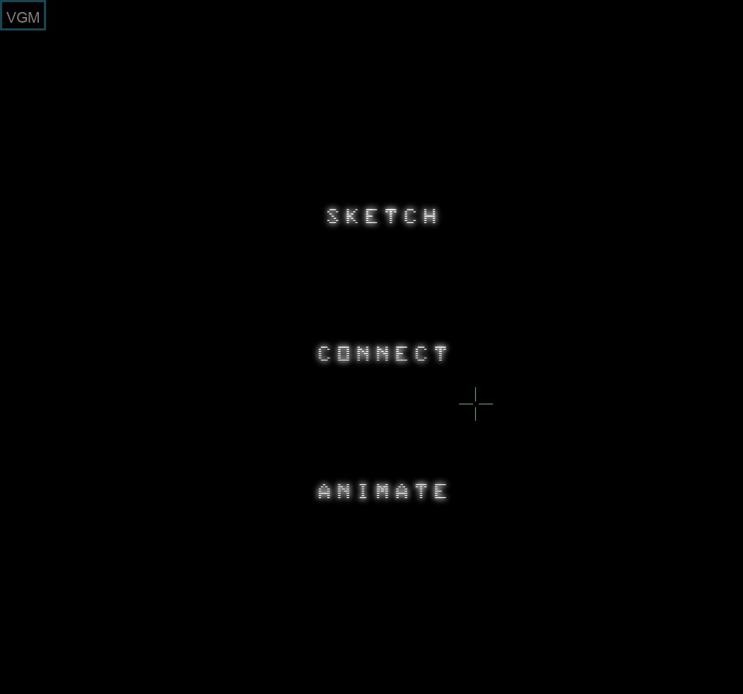 Menu screen of the game Art Master on MB Vectrex