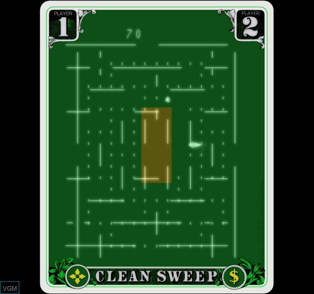 In-game screen of the game Clean Sweep on MB Vectrex