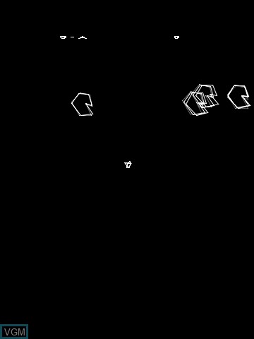 In-game screen of the game Rockaroids Remix - 3rd Rock by John Dondzila on MB Vectrex