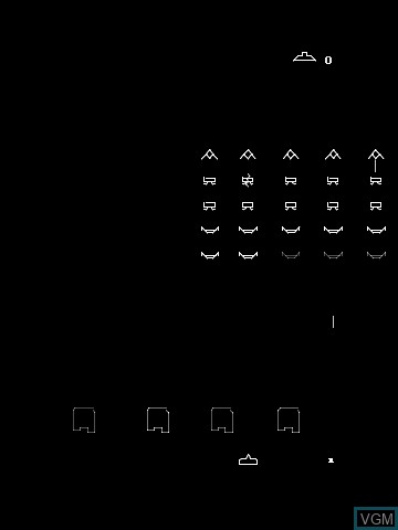 In-game screen of the game Vector Vaders by John Dondzila on MB Vectrex