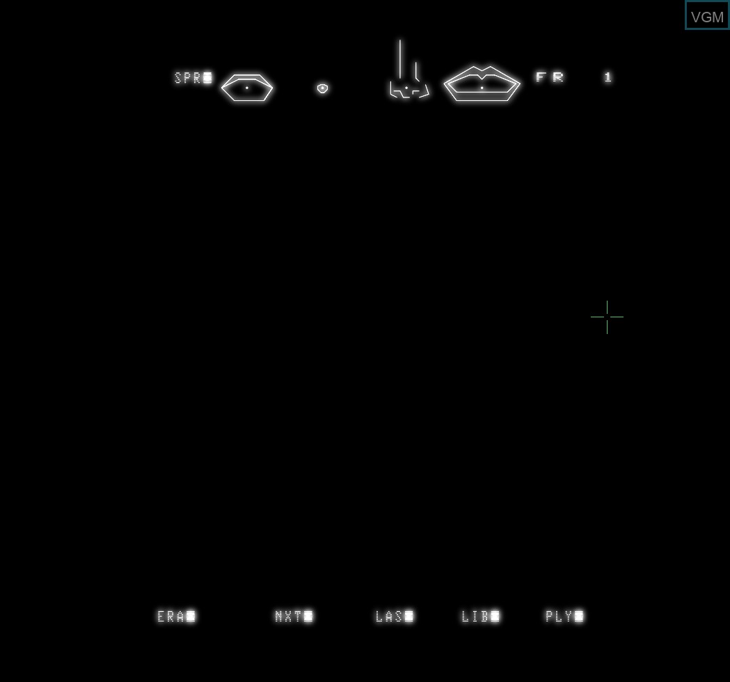 In-game screen of the game AnimAction on MB Vectrex